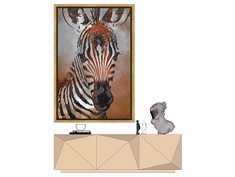 Modern Animal Painting Decorative Painting 3d model