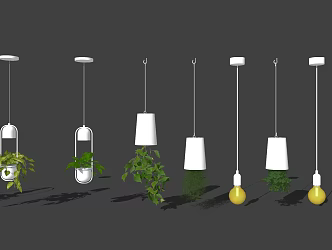 modern hanging basket 3d model