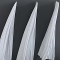 White Pleated Curtains With Soft Folds Against Dark Background For Home Decor