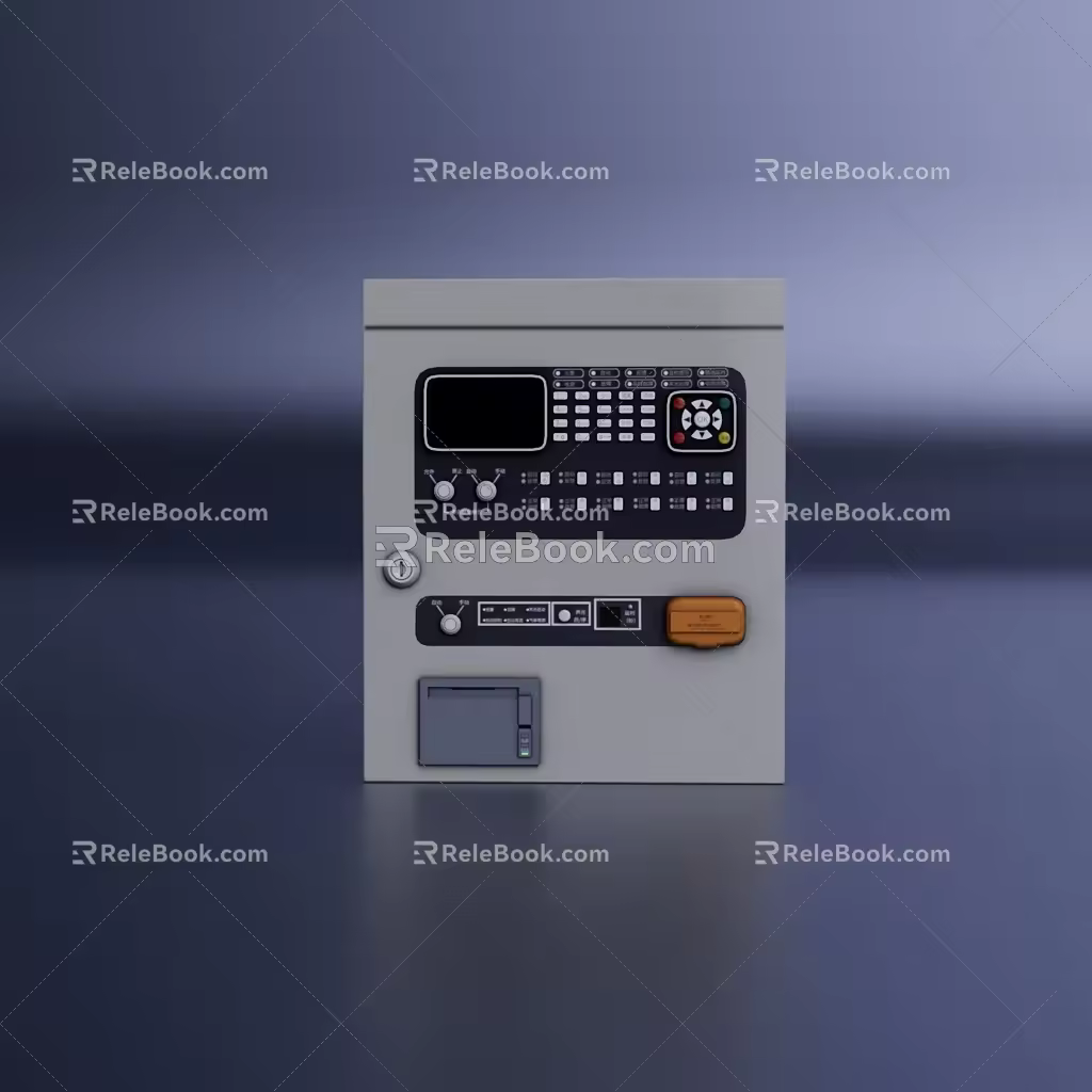 Fire main engine fire warning device gas fire extinguishing controller fire alarm system 3d model