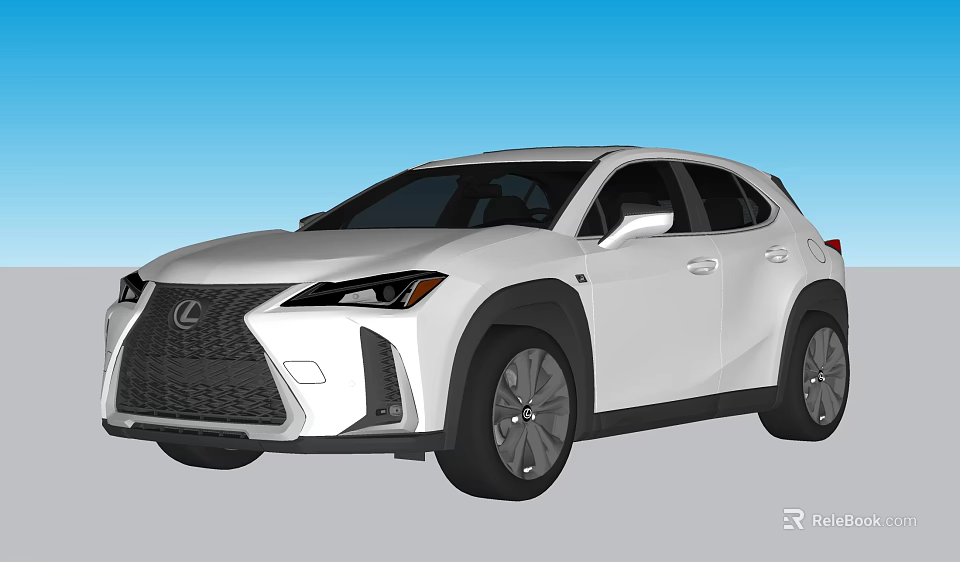 Modern White Lexus SUV With Sleek Exterior Design And Alloy Wheels 3d model 
