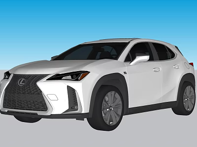Modern White Lexus SUV With Sleek Exterior Design And Alloy Wheels 3d model