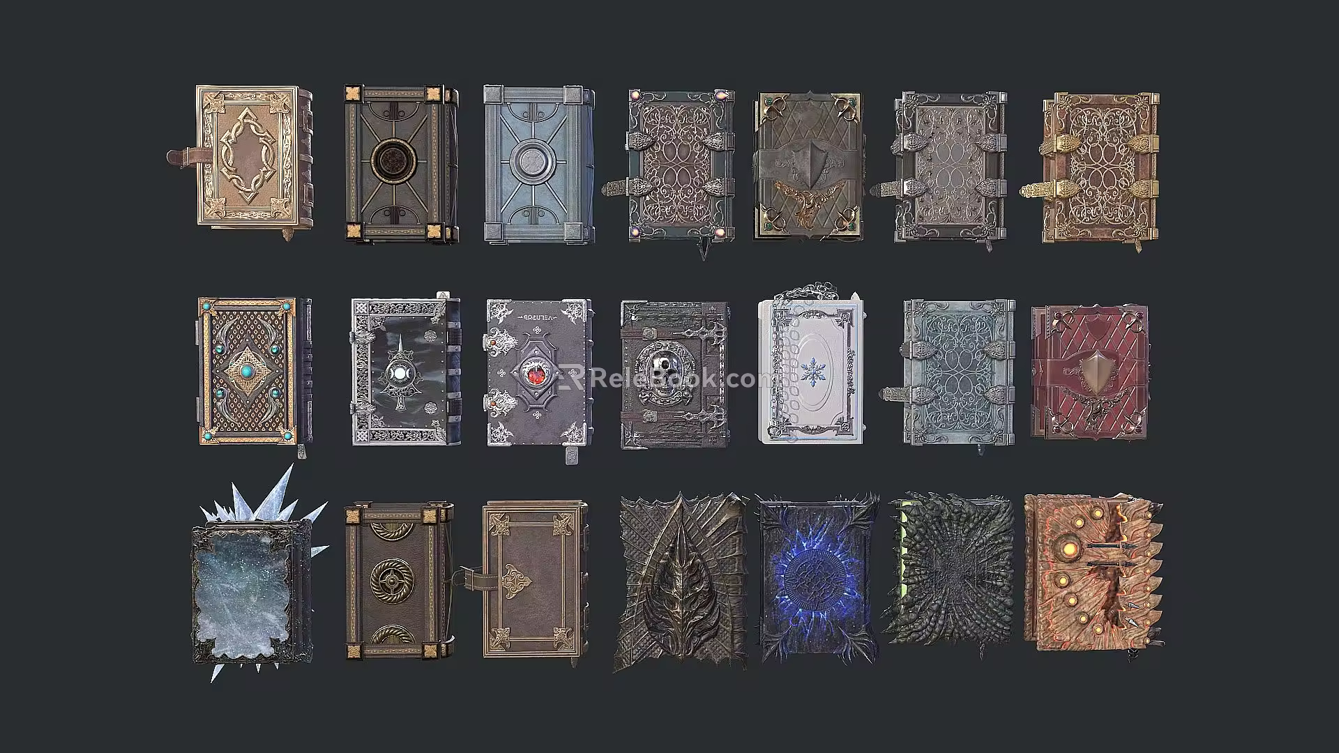 Mage Weapon Magic Book 3d model
