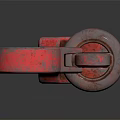 Red Metal Adjustable Wrench Hardware Tool for Repair and Tightening Work