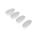 White Oval Freestanding Bathtub With Sleek Surface And Modern Bathroom Design