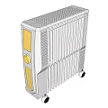 Portable Electric Oil Heater With Heating Fins Control Knob And Wheels