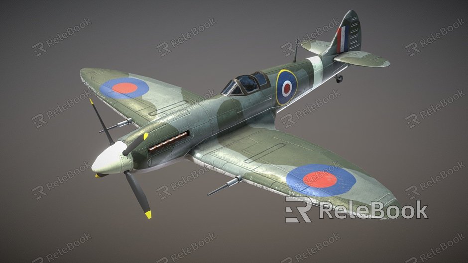 British combat aircraft Spitfires model