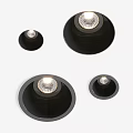 Stylish Black Round Downlights and Spotlights Modern Design for Home Interior Ceiling Installation