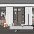 Modern Cloakroom 3d model