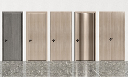 Modern Wooden Door Simple Door 3d model