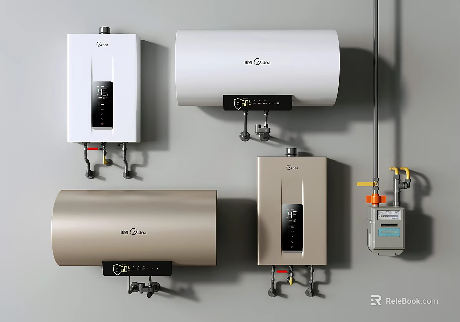 Midea Various Types Of Wall Mounted Water Heaters Household Electrical Appliances 3d model 