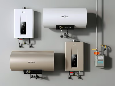 Midea Various Types Of Wall Mounted Water Heaters Household Electrical Appliances 3d model
