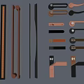 Door handle door lock 3d model