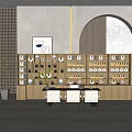 New Chinese Style Display Cabinet Tea Display Cabinet 3d model