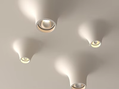 Modern Recessed Ceiling Lights With Soft Glow And Shadow Effects 3d model