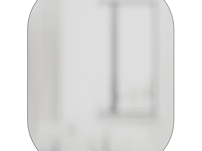 Sleek Modern Mirror With Wooden Frame For Home Interior Decor 3d model