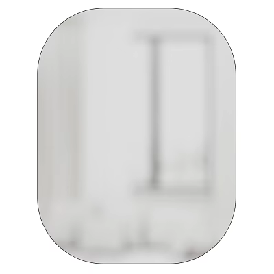 Sleek Modern Mirror With Wooden Frame For Home Interior Decor 3d model