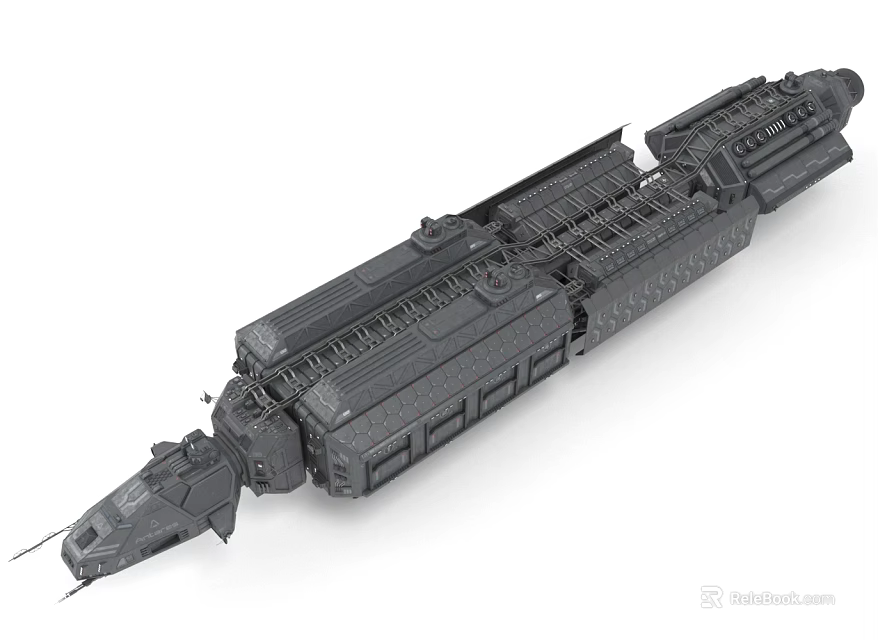 3D Rendered Sci Fi Spaceship For Space Adventure 3d model 