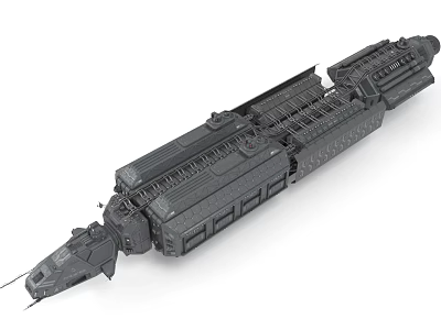 3D Rendered Sci Fi Spaceship For Space Adventure 3d model