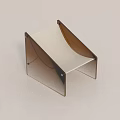 Modern Single Seater Sofa With Wooden Frame And White Fabric Cushion