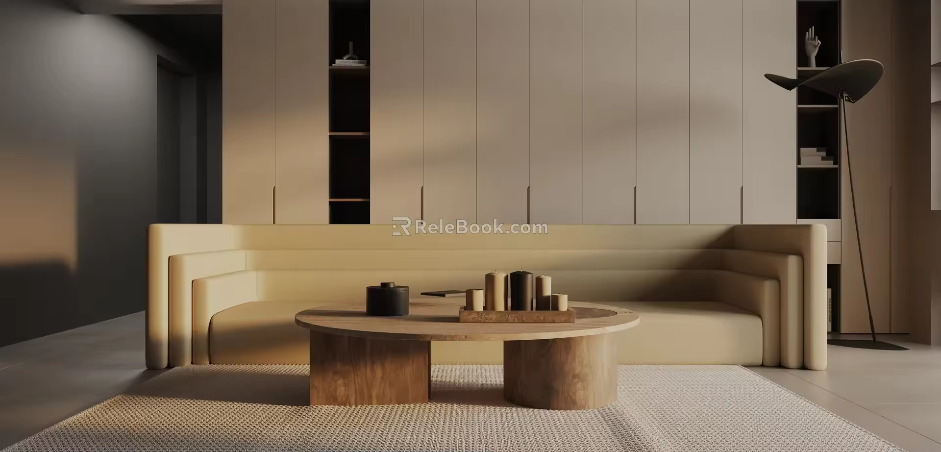 Three-seat sofa 3d model