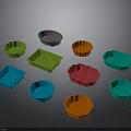 Colorful Plastic Plant Pots In Assorted Colors Various Shapes With Drainage Holes