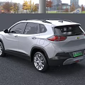 Silver Chevrolet SUV Featuring Green License Plate And Front Grille Design