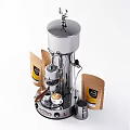 Elektra Espresso Coffee Machine Kitchen Appliance With Milk Frother And Coffee Beans
