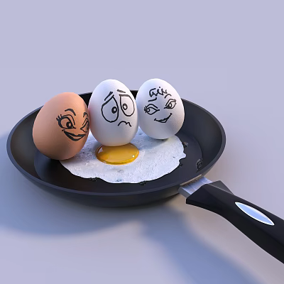 Modern Eggs 3d model Modern Eggs 3d model