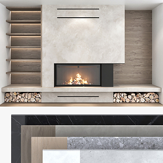 Modern Fireplace 3d model