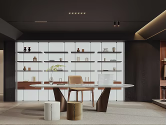 Modern Study Advanced Black Study 3d model