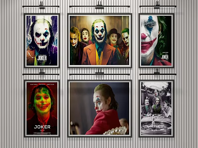 Modern figure painting abstract clown figure decorative painting 3d model