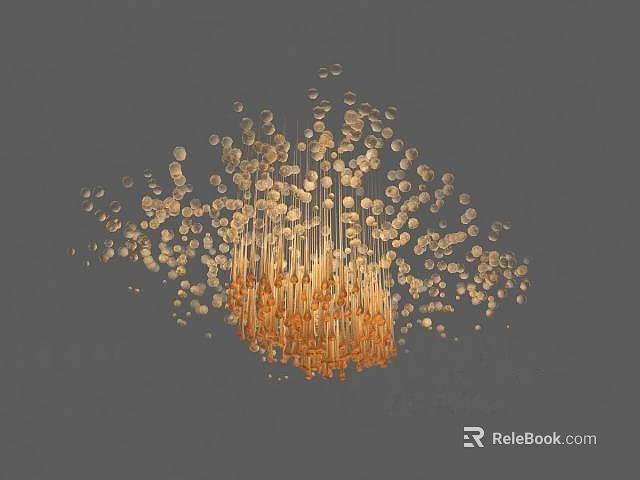 Elegant Crystal Chandelier With Sparkling Hanging Crystals And Modern Decorative Design 3d model 
