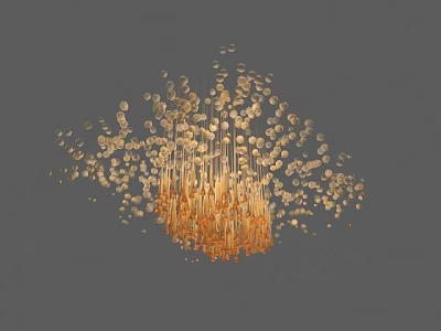 Elegant Crystal Chandelier With Sparkling Hanging Crystals And Modern Decorative Design 3d model