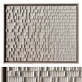 Modern Textured Wall Design With Silver Square Tiles And Framed Edges 3d model