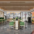 Lanzhou Beef Noodle Restaurant With Green Signboard Artisan Pure Beef Modern Exterior And Interior Seating