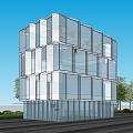 Modern Office Building Simple Multi-storey Office Building Commercial 3d model