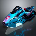 Futuristic Motorcycle With Sleek Blue Purple Gradient Body And Aerodynamic Shiny Design