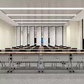 Modern Classroom Multimedia Classroom 3d model