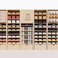 Nordic shelf supermarket shelf 3d model