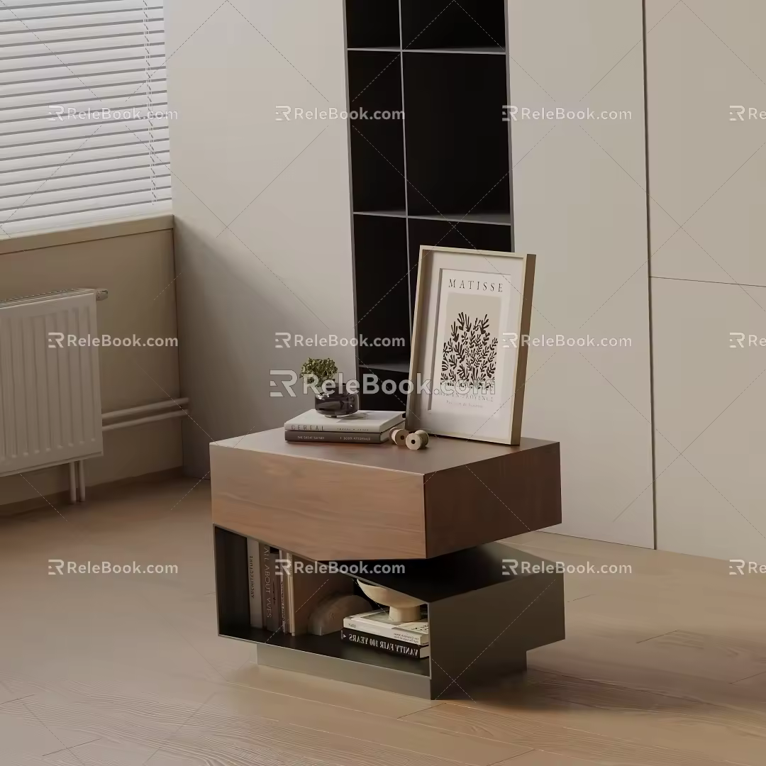 Modern bedside table 3d model