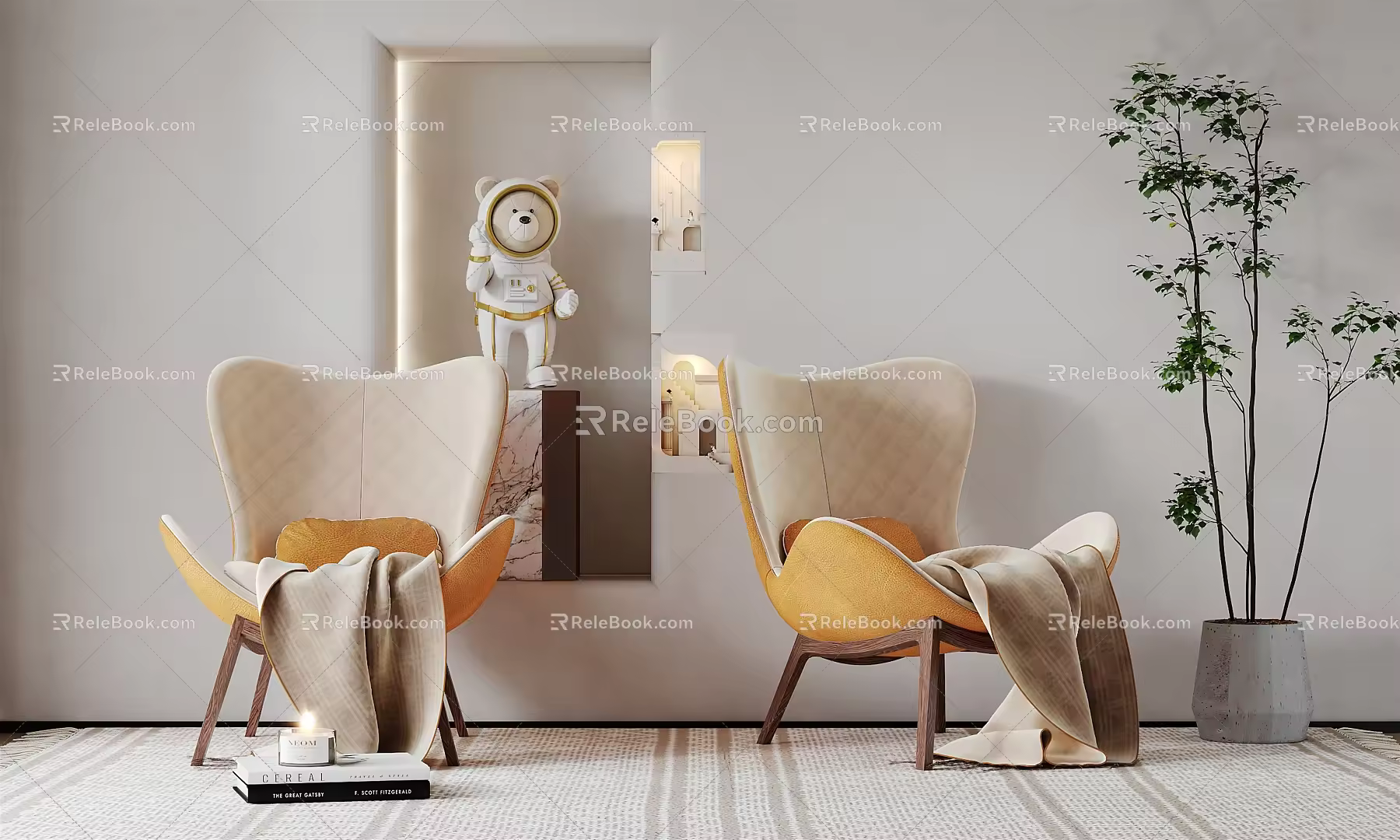 Modern single sofa 3d model