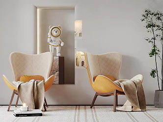 Modern single sofa 3d model