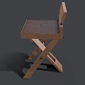 Wooden Leisure Chair With X Shaped Legs And Simple Modern Design