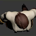 Detailed Game And Movie Character With Red Hair White Blouse Brown Skirt And Red Gloves