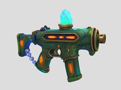 Gun Rifle Laser Cartoon Style Weapon Firearms 3d model