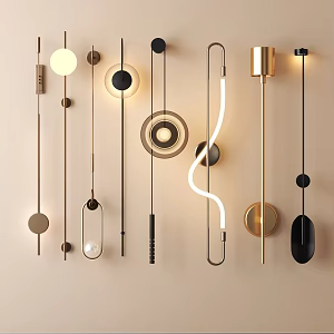 metal wall lamp 3d model