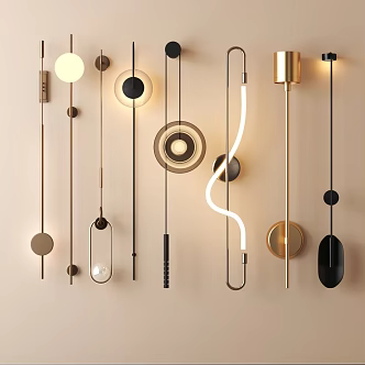 metal wall lamp 3d model