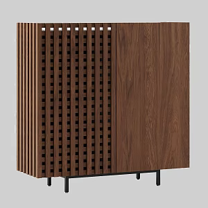 Modern Side Cabinet Entrance Cabinet Solid Wooden Cabinet Sideboard 3d model