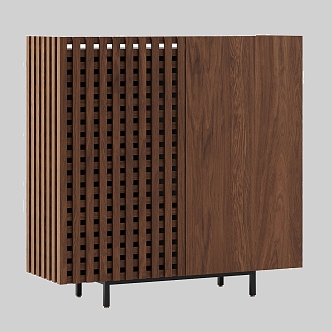 Modern Side Cabinet Entrance Cabinet Solid Wooden Cabinet Sideboard 3d model